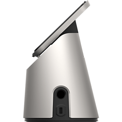 Base Multifuncional / Giro 95° / Puertos RJ45 + USB-A x2 / Alimentación 12V DC / Quick Lock / POGO PIN Magnético / Compatible 3 Tamaños
