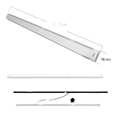 Regleta LED Slim / 40W / 6500K / 2800 lm / 120° / 100-240 Vca~ / 1200 mm