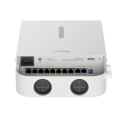 Switch PoE / 8 Puertos 10/100 Mbps / 2 Puertos Uplink / Presupuesto PoE 100 W / Alcance PoE 250 m (820.2 ft) / Gestión en la Nube / ONVIF