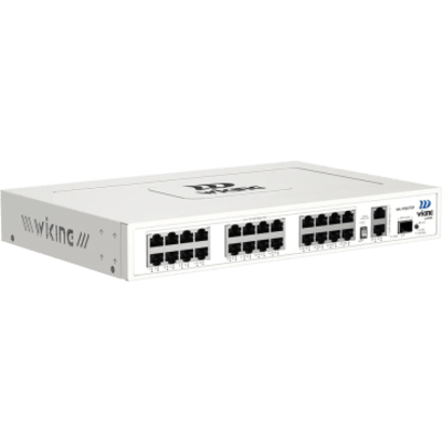 Switch PoE No Administrable / 24 Puertos 10/100 Mbps PoE / 2 Puertos Uplink Gigabit / 1 Ranura SFP 1000 Mbps / Presupuesto PoE 270 W / Hi-PoE 60 W