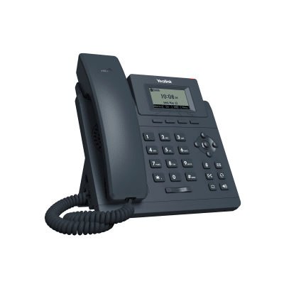 Teléfono IP Empresarial / Pantalla LCD 2.3" / 1 Cuenta VoIP / Dual Ethernet 10/100 Mbps / PoE / Conferencia 5 Participantes