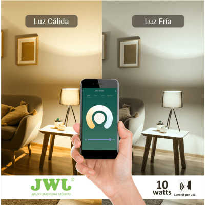 Foco LED Smart / 10W / 850 lm / RGB y Blanco Ajustable 2700K-6500K / Wi-Fi 2.4 GHz / Base E27 / IP20