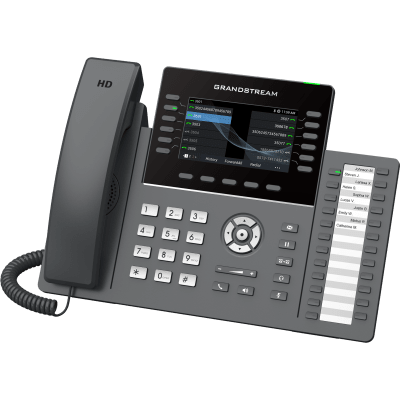 Teléfono IP / 12 Líneas / 24 Teclas Programables / Wi-Fi 6 / PoE / Pantalla LCD 4.3 Pulgadas / Bluetooth / Audio HD