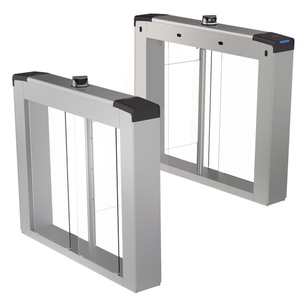 Torniquete Swing Bidireccional / Reconocimiento Facial 100,000 Rostros / Lector Mifare 200,000 Tarjetas / 5,000,000 MCBF / 4 Sensores dToF / Paso 20-60 Personas/min / Carril 65 o 90 cm (25.6 o 35.4 in) / Wi-Fi AP y RJ45