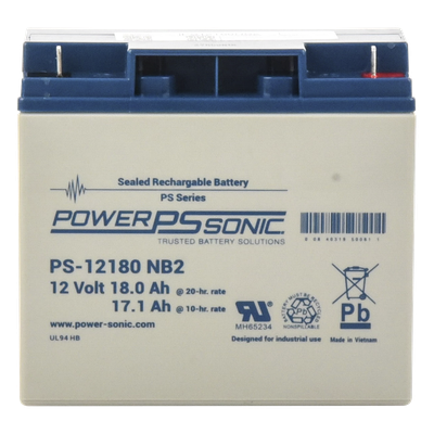 Batería de Respaldo AGM/VRLA / 12V / 18AH / Terminales NB2 / Vida Útil 5 Años / Libre de Mantenimiento