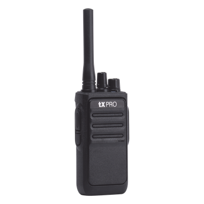 Radio Portátil Analógico UHF / 400-470 MHz / 2W / 16 Canales / VOX Manos Libres / Batería 6-8 hrs / 161 g (5.68 oz)