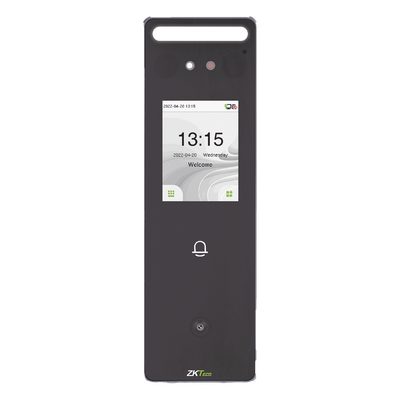 Terminal de Control de Acceso / Reconocimiento Facial y QR / Pantalla Táctil 2.4 Pulgadas / IP65 / 1 Puerta / 500 Usuarios Faciales