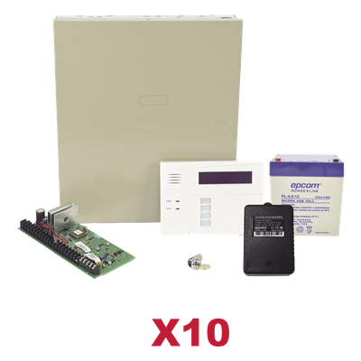 Kit de Paneles de Alarma Híbrido / 8 Zonas Cableadas Ampliables a 48 / Teclado con Receptor Inalámbrico / 3 Particiones / 1 km (3280.8 ft) de Alcance RF