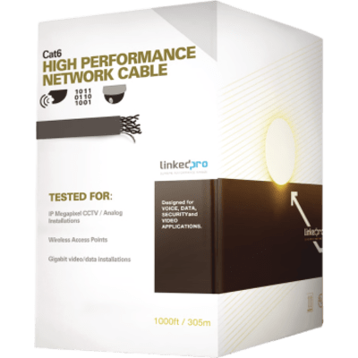 Cable UTP Cat6+ / Calibre 23 / Doble Chaqueta Gel / Exterior 305 m (1000 ft) / Resistente UV / Gigabit Ethernet / ETL y UL