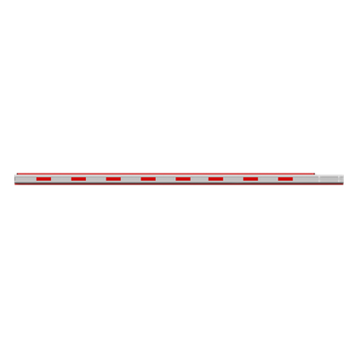 Brazo Recto para Barrera de Acceso / Aluminio Octogonal / 4 m (13.1 ft) / Iluminación LED Rojo-Verde / Perfil 120 x 50 mm