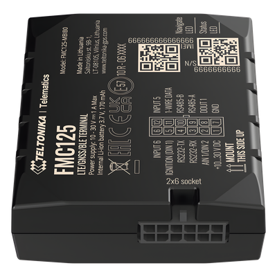 Rastreador Vehicular GPS / 4G LTE CAT 1 / 2G / Dual SIM / RS485 / RS232 / Bluetooth / DualCam / 170 mAh