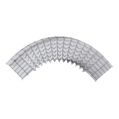 Curva Pre-Fabricada Horizontal / 90° / Peralte 54 mm / Ancho 300 mm / Acabado Electro Zinc 15-20 micras / Uso Interior Telecomunicaciones