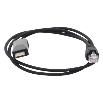 Cable Programador USB / Conector USB-A a RJ45 / Longitud 1 m (3.3 ft) / Compatible Windows 98 a Server 2022 / PU Negro Alta Durabilidad