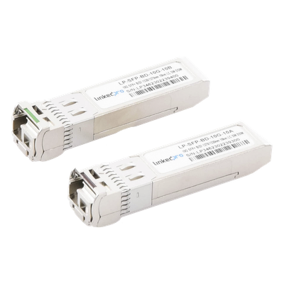 Transceptor Óptico Bidireccional SFP+ / 10 Gbps / Monomodo 10 km (32,808 ft) / 1270 & 1330 nm / LC/UPC Simplex / DDM / Hot-Pluggable