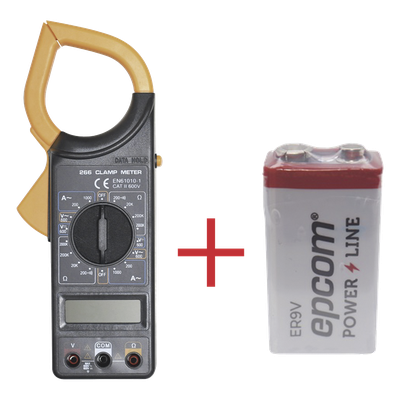 Multímetro Digital de Gancho / 600 V CA/CC / CAT II / 1000 A CA / Pinza 57 mm (2.09') / LCD 3-1/2 Dígitos