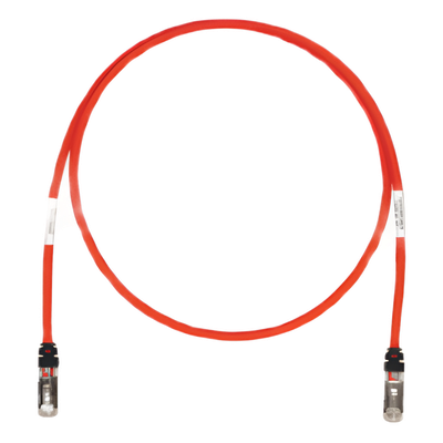 Patch Cord Cat6A / Blindado S/FTP / 1.52 m (5 ft) / 500 MHz / 26 AWG / PoE++ 2500 Ciclos / LS0H / Color Rojo