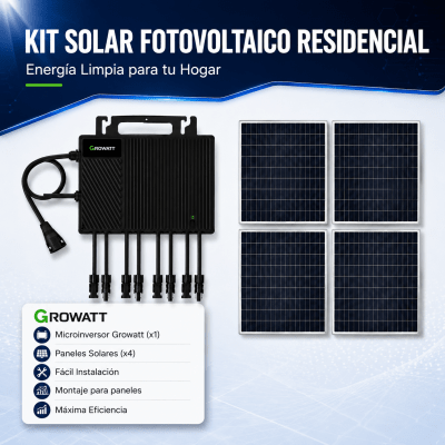 Kit Solar Interconexión / 2.5 kW / 220 Vca / Microinversores / 4 MPPT / IP67