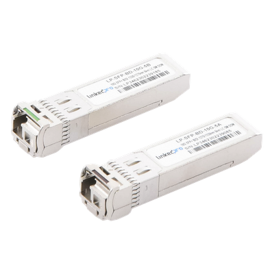Transceptor Óptico SFP+ Bidireccional / 10 Gbps / Monomodo 1270 & 1330 nm / Alcance 5 km (3.1 mi) / Conector LC/UPC Simplex / DDM / Hot-Pluggable