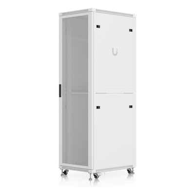 Gabinete Rack de Piso / 42U / 600 x 800 mm (23.6 x 31.5 in) / Carga Estática 800 kg (1763.7 lb) / Puerta Perforada / Ventiladores Integrados / Ruedas con Seguro