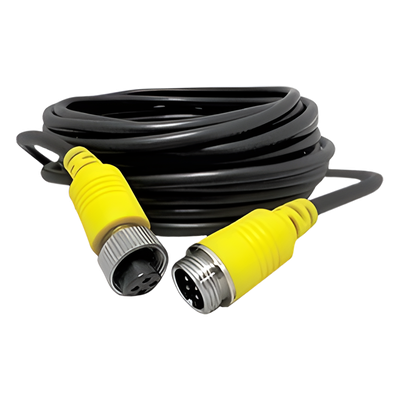 Cable Extensor Vehicular / 11 m (36.1 ft) / Conector Aviación / Video Audio Alimentación / Analógico y AHD / 5.5 mm Diámetro