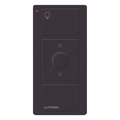 Control Inalámbrico de Iluminación / 3 Botones con Subir y Bajar / Alcance 18 m (59.1 ft) / RF 431-437 MHz / Batería 10 Años / Negro Brillante