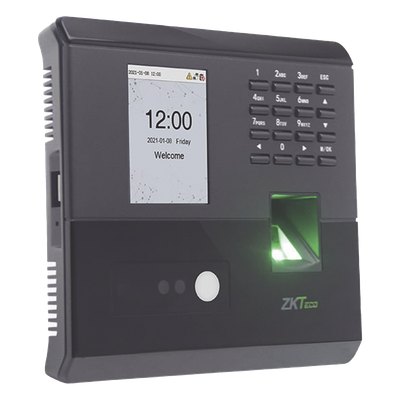 Terminal Biométrica Facial y Huella / 100 Rostros / 500 Huellas / Visible Light / TCP/IP / ADMS / BioTimePro