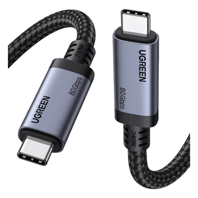 Cable USB-C Thunderbolt 5 / 80 Gbps Bidireccional / 120 Gbps Unidireccional / 1 m (3.28 ft) / PD 3.1 100W / 24 Pines / E-Marker IP2133H