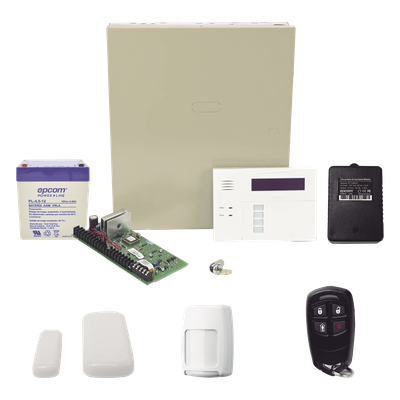 Kit de Alarma Inalámbrico / Panel 48 Zonas / Receptor RF Integrado / Alcance 60 m (196.9 ft) / Teclado 6160RF / Compatible Total Connect