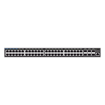 Switch Capa 3 PoE+ Administrable / 48 Puertos Gigabit / 6 SFP+ 10G / 740W / 216 Gbps / 2.43 ft (0.74 m) Altura