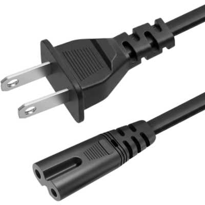 Cable de Alimentación / 2 Conductores / NEMA 1-15P a IEC C7 / Tipo Figura 8