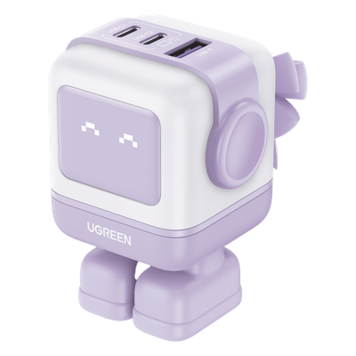 Cargador de Escritorio / 65W / 3 Puertos / 2 USB-C + 1 USB-A / PD 3.0 / QC 4.0 / GaN II / Pantalla LED