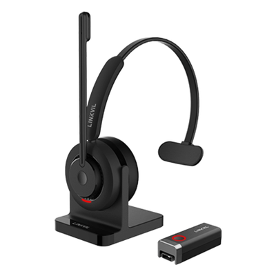 Diadema Inalámbrica / DECT 6.0 + Bluetooth 5.3 / Cancelación de Ruido IA / IPX7 / Alcance 300 m (984.3 ft) / Audio HD