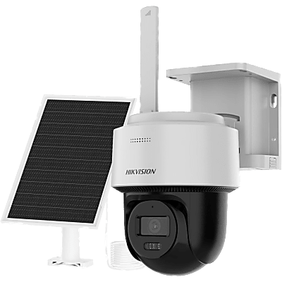 Cámara Solar PT IP / 4 Megapixel / AOV / Dual Light 30 m (98.4 ft) / Audio Bidireccional / IP66 / Panel Solar 8W + Batería 9000 mAh