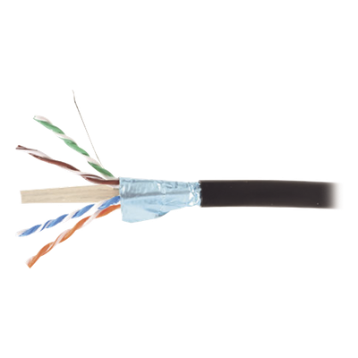Cable Blindado F/UTP Cat6A / 23 AWG / Gel Bloqueador de Agua / Exterior / Enterrado Directo / 305 m (1000 pies)