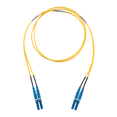 Jumper de Fibra Óptica / Monomodo OS2 9/125 / LC-LC Dúplex / LSZH / 2 m (6.56 ft) / Amarillo