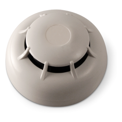 Detector de Humo Óptico / 4 Sensibilidades Programables 0.08-0.15 dB/m / Muestreo Cada 4 s / Compensación Automática de Suciedad / IP43 / Consumo Ultra Bajo 90 µA