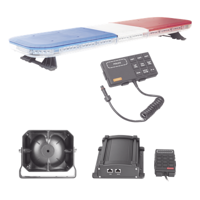 Kit de Señalización LED / 88 Luces Ultra Brillantes / Barra 118 cm (46.5 in) / IP65 / Sirena 100W / 13 Patrones Programables