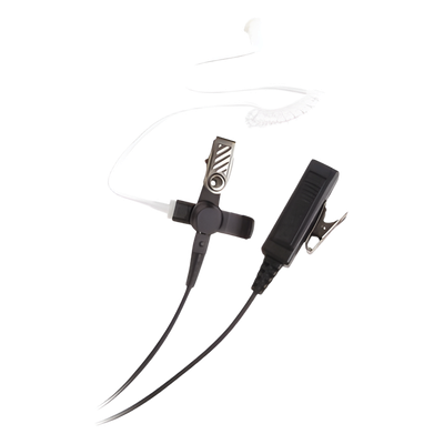 Micrófono-Audífono / 2 Cables / Tubo Acústico Grado Médico / PTT Separado / Conector Multipin