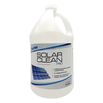 Limpiador para Paneles Solares / Sin Enjuague / pH Neutro 7 / Concentrado 25:1 / 4 Litros / Hasta 100 Litros de Solución