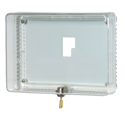 Guarda Antimanipulación para Termostato / Policarbonato Transparente / Montaje Vertical u Horizontal / Cerradura con Llave / Tamaño Grande