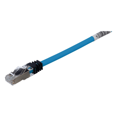 Patch Cord Cat6A / Blindado S/FTP / CM/LSZH / 0.5 m (1.64 ft) / Azul