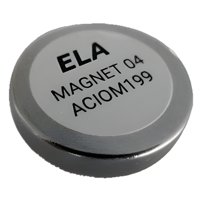 Imán Permanente para Sensor Magnético / Detección hasta 12 mm / Adhesivo Delrin / Ø40 mm + Ø30 mm
