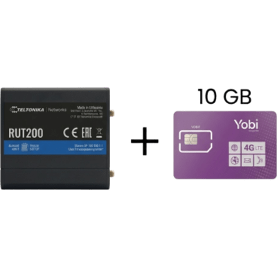 Router Industrial 4G LTE / Cat 4 150 Mbps / Wi-Fi 2.4 GHz / -40°C a 75°C / Gestión RMS / Kit con SIM 10GB Anual