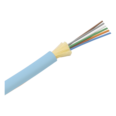 Cable de Fibra Óptica / 6 Hilos / Multimodo OM4 50/125 / Interior / Tight Buffer 900 μm / LSZH / Dieléctrico / Plenum OFNP