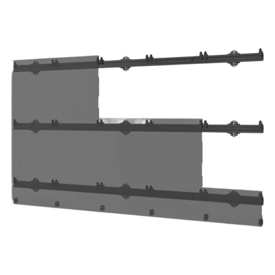 Sistema de Montaje para Videowall LED / 5x5 Paneles / Carga 284.1 kg (625 lb) / Ajuste de Precisión Dual / Aluminio Anodizado / Hasta 135