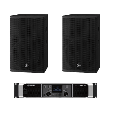 Kit de Refuerzo Sonoro / 2 Bocinas Pasivas 2 Vías 12" / Amplificador Clase D 2x1050W @ 4Ω / DSP Integrado / Bass-Reflex 54 Hz - 20 kHz