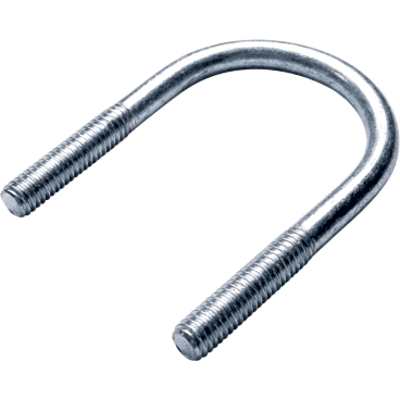 Abrazadera Roscada Tipo U / 25 mm (1") / Acero Galvanizado / Carga 1/4" / Tuberías hasta 120 mm