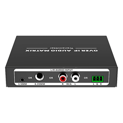 Extensor de Audio sobre IP / PCM 2.0 / Alcance 120 m (393.7 ft) / Matriz Flexible 1:1 1:N N:N / Múltiples Interfaces Analógicas / Protección ESD Nivel 2