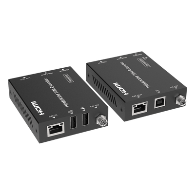 Extensor HDMI con KVM / 4K2K@60Hz / 4:4:4 / 18 Gbps / 70 m (229.7 ft) / HDR / PoC Bidireccional / USB 1.1 / Audio 3.5mm