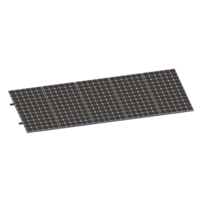 Kit de Minirieles para Panel Solar / Arreglo 1x5 / Módulos 35 mm / Fijación en Lámina